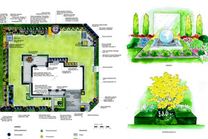 Projekt Gardenarium: w nowoczesnym ogrodzie warto stosować duże pasy/plamy gatunków i kolorów