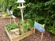 Uprawom warzywnym towarzyszą domki dla pożytecznych owadów i szklarenka dla rozsady
